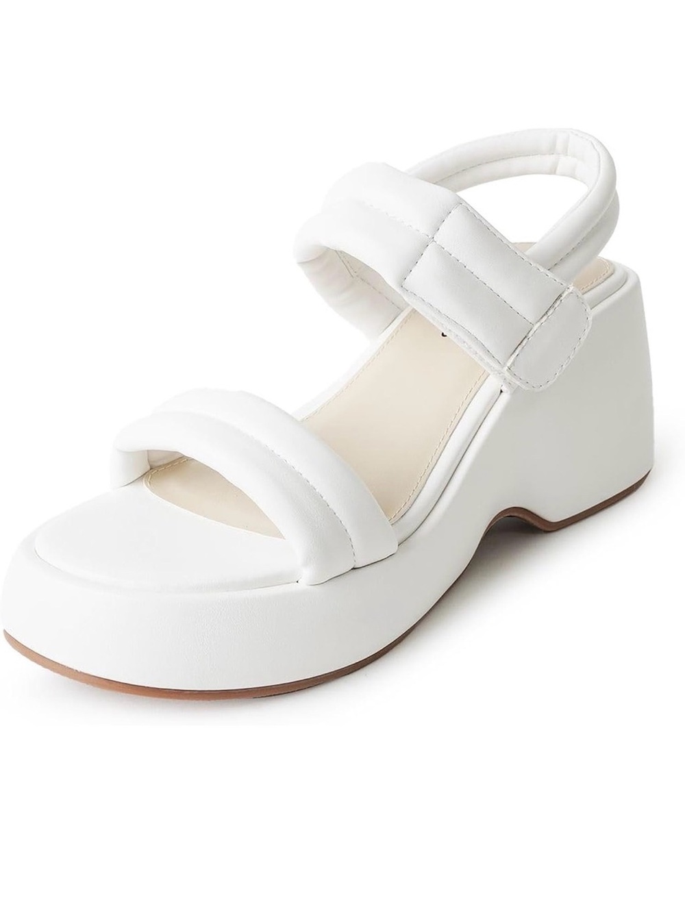 J Adams White Platform Slingback Sandals - Women size 8.5